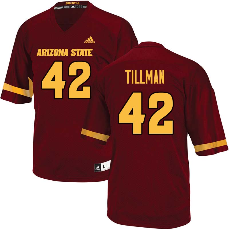Men #42 Pat Tillman Arizona State Sun Devils College Football Jerseys Sale-Maroon